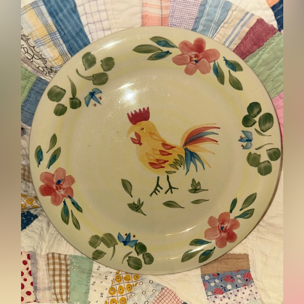 Farmhouse Colorful Rooster Decorative Plate